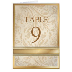 Formal Champagnergold Damask Hochzeitsstimmung Tis