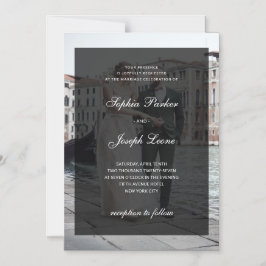 Formal Classic and Dark Overlay | Photo Wedding Magneteinladung