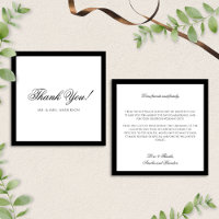 Formal Classic Black and White Wedding Vielen Dank