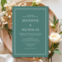 Formal Classic Emerald Green Wedding