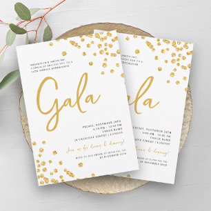 Formal Corporate Gala Gold Glitzer Confetti Einladung