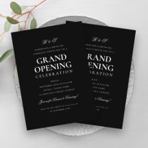 Formal Corporate Grand Opening Monogram Black