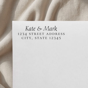 Formal Couple Names Wedding Rücksendeadresse Gummistempel
