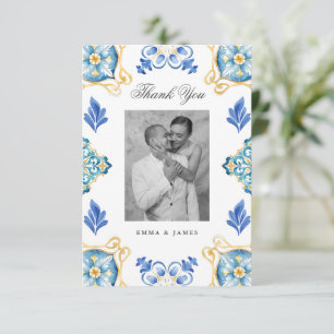 Formal Elégant Carreaux Italiens Mariage Merci