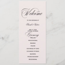 Formal Elegant double side program card  Programm