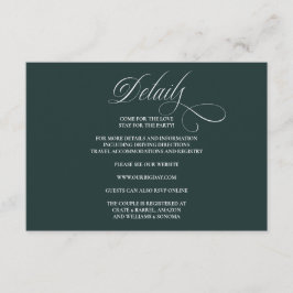 Formal Elegant Enclosure Card Details Begleitkarte