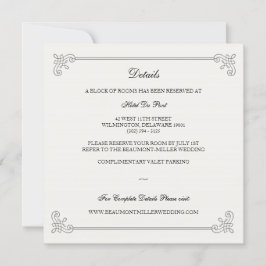 Formal Elegant | Guest Information Card Ankündigung