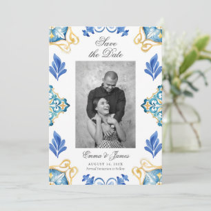 Formal elegante italienische Fliesen Save the Date Einladung