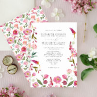 Formal elegante pinkfarbene Blume Hochzeit