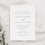 Formal Elegante Script Hochzeitseinladung Einladung<br><div class="desc">Mit dieser einfachen,  zeitlosen und eleganten Einladung laden Sie Freunde und Familie zu Ihrer Hochzeit ein.</div>