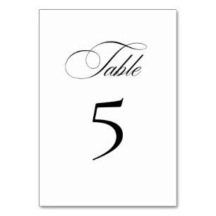 Formal Elegante Tischnummer Card