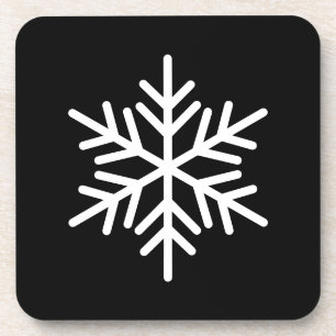 Formal elegante weiße nordische Schneeflocke auf s Getränkeuntersetzer