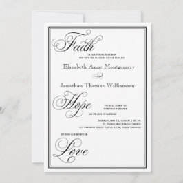 Formal Faith Hope Liebe Skript Hochzeit Einladung