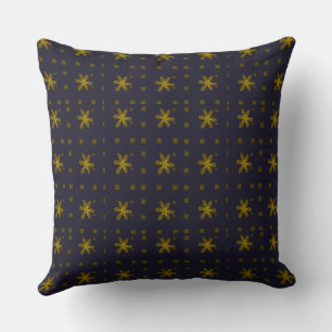 Formal Floral Square Conundrum Navy Olive Green Kissen