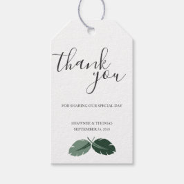 Formal florale tropische Grüne Hochzeitsfeier Geschenkanhänger