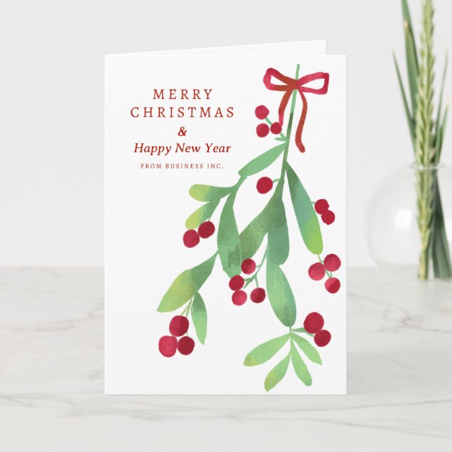 Formal frohe Weihnachten Mistletoe Corporate (Vorderseite)