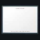 Formal für Unternehmen mit blauer Grenze Notizblock<br><div class="desc">Personalisiert, klassisch und elegant Notepad mit blauem Navy-Rand. Sie können den Schriftart ganz einfach in einen beliebigen Stil oder eine beliebige Farbe ändern, indem Sie auf der rechten Seite des Elements auf "Diese Vorlage bearbeiten" klicken oder auf den blauen Button "Anpassen" klicken, um den Text zu ordnen, die Schriftart und...</div>