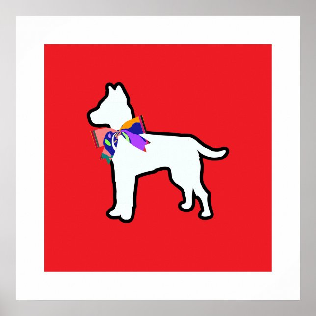 Formal gekleidet mit roter Fliege Poster (Vorne)