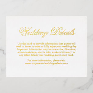 Formal Gold Foil Hochzeitskarte Folie Einladungspostkarte