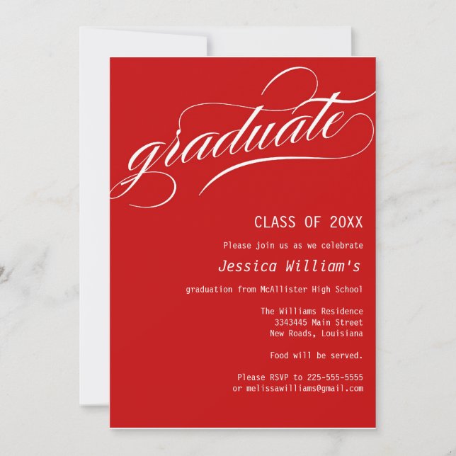 Formal Graduation Party Einladung (Vorderseite)