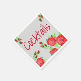 Formal Gray Cocktail Napkin Serviette