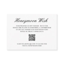 Formal Honeymoon Fund QR Code Wedding
