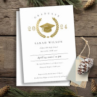 Formal Laurel Wreath Gold Graduation Cap Party