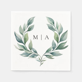 Formal Minimalistische Foliage Serviette