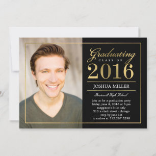 Formal Modern Editable Color Graduation Invitation