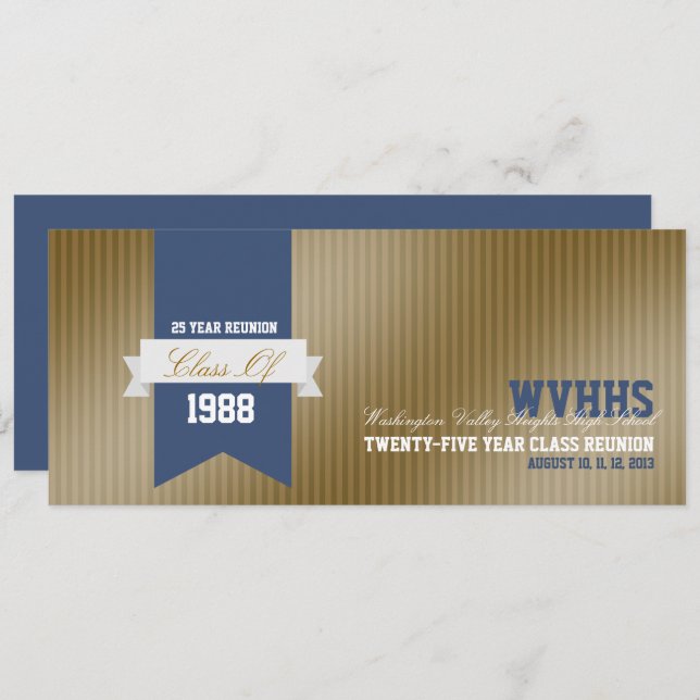 Formal moderne High School Wiedersehen Einladung (Vorne/Hinten)