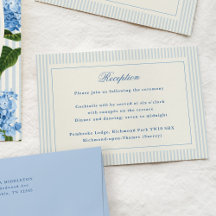 Formal Preppy French Blue Stripes Empfang