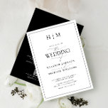 Formal QR Code Schwarz-weiß Monogram Script Hochze Einladung<br><div class="desc">Sie suchen eine moderne, formelle und elegante Hochzeitseinladung? Schauen Sie nur auf unsere elegante formelle QR-Code Schwarz-weiße Monogram Kalligraphie Einladung Hochzeit! Diese schöne Einladung beinhaltet Ihr personalisiertes Monogramm in Schwarz und Ihre persönlichen Details mit modernen handgeschriebenen Kalligrafien. Hinten befindet sich auch ein QR-Code, damit Ihre Gäste leicht scannen und UAWG...</div>