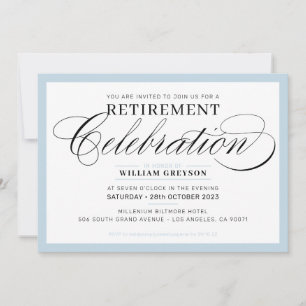 FORMAL RETIREMENT PARTY modern extravagant blass Einladung
