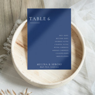 Formal Royal Blue Wedding Table 6 Seetage Chart Einladung