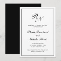 Formal Schwarz-weiße Monographie Hochzeitaufschieb