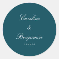 Formal Script Elegant Wedding Custom Aquamarin