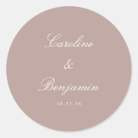 Formal Script Elegant Wedding Custom Dusty Mauve