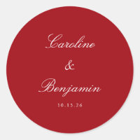 Formal Script Elegant Wedding Custom Red