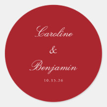 Formal Script Elegant Wedding Custom Red