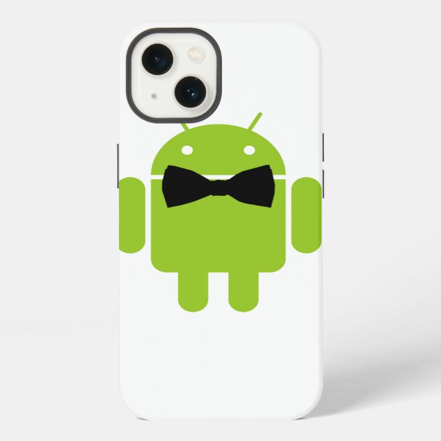 Formal Style Android Robot Icon iPhone Hülle (Rückseite)