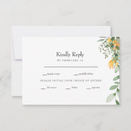 Formal Sunflower Wedding RSVP