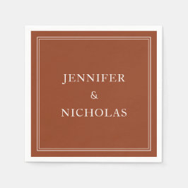 Formal Terracotta Wedding Serviette