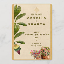 Formal Traditional Wedding Save the Date 