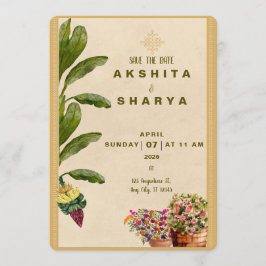 Formal Traditional Wedding Save the Date 