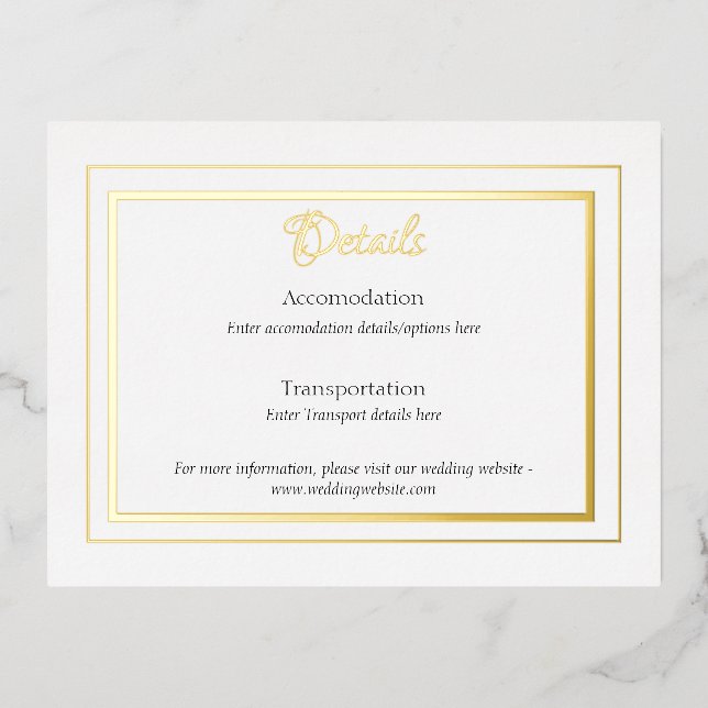 Formal verschmutzte Hochzeitskarte Folie Einladungspostkarte (Vorderseite)