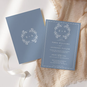 Formal Vintages Mongram Wedding Einladung