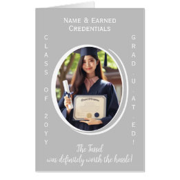 Formal von uns allen Silver, White Graduate Foto