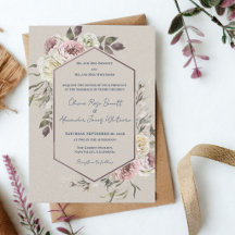 Formal Watercolor Floral Arch Botanical Wedding