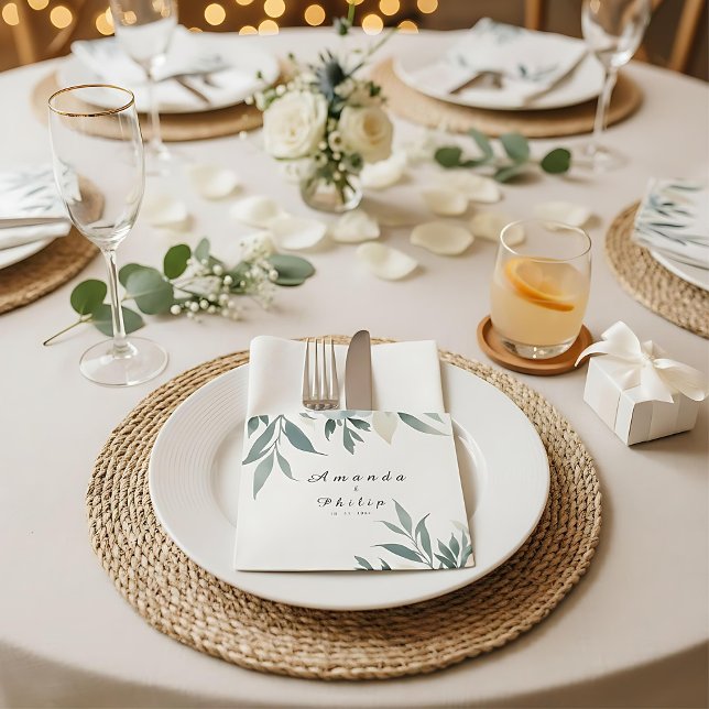 Formal Wedding Botanical Square Sticker (Von Creator hochgeladen)