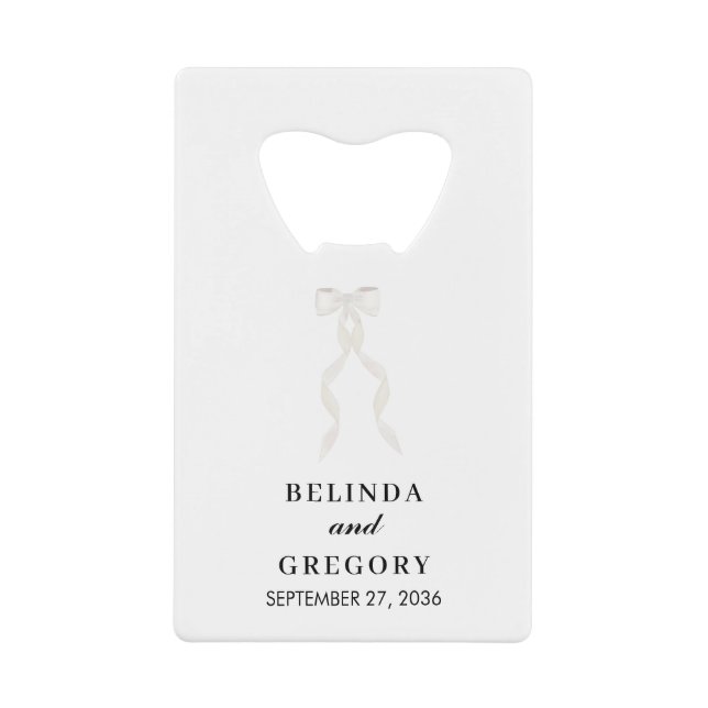 Formal White Bow Ribbon Elegant Wedding (Devant)